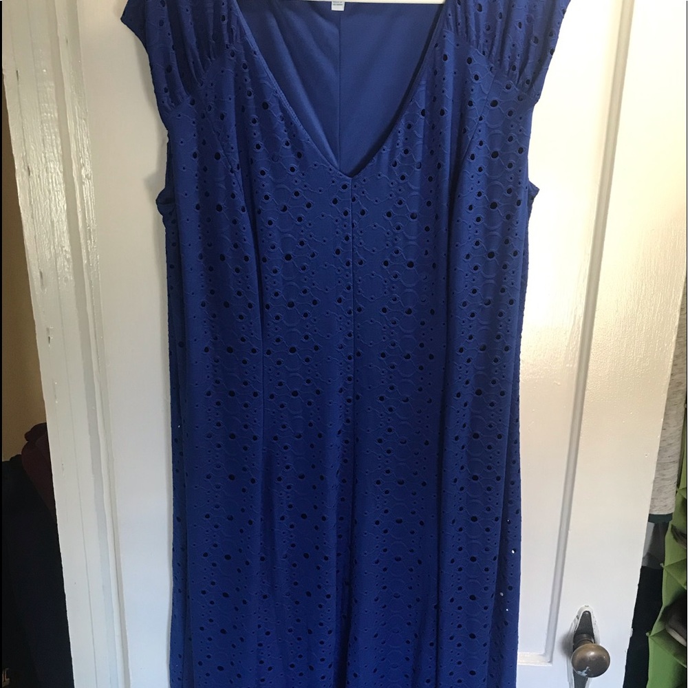 Royal blue business casual dress
